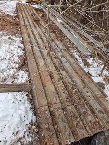 3- Heavy Gauge 6 Rib 25 Long Steel Sheets