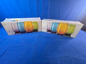 (2) Sets of 4 Stemless 16oz. Wine Glasses