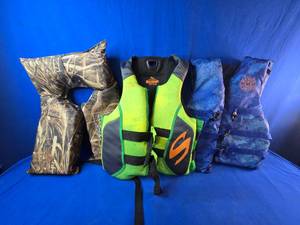 (3) Assorted Life Jackets
