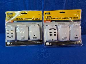 (2) 3 Packs of Wireless Remote Controlled Outlets