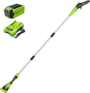 Greenworks 40V 8-Inch Cordless Polesaw, 2.0Ah Battery and Charger Included