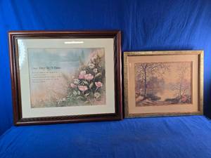 2 Framed Decorative prints