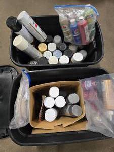 Large Lot of Assorted Spray Paint and Misc. Paint Supplys