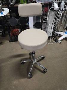 Adjustable Rolling Stool with Backrest
