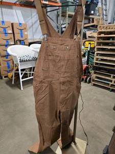 New Duluth Trading Overalls Tan brown size 38 x 34