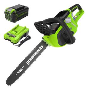 40V 16 Brushless Cordless Chainsaw w 4.0Ah Battery & Charger