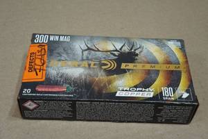 20 Federal Premium .300 Win Mag 180 Gr Trophy Copper Ammo
