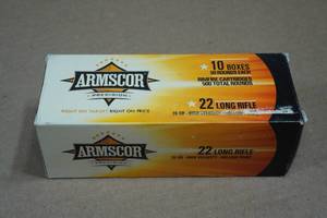 500 Armscor .22 LR 36 Gr HP Ammo