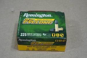 225 Remington 22 Cyclone .22 LR 36 Gr Lead HP Ammo