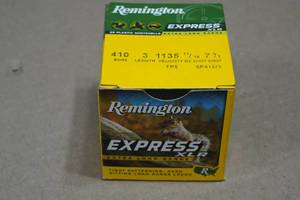 25 Remington Express .410 Bore 3 7-12 Shot Shotshells