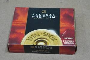 5 Federal Premium Vital-Shok 12 Gauge 3-12 Magnum 00 Buck Shotshells