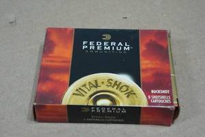 5 Federal Premium Vital-Shok 12 Gauge 3-12 Magnum 00 Buck Shotshells