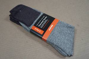 2 Pairs Mens Thermal Crew Socks - Size 10-13