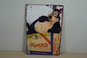 Vintage Style Hamms Beer Metal Sign
