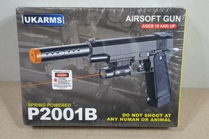 UKArms P2001B Spring Powered Airsoft Gun with Laser