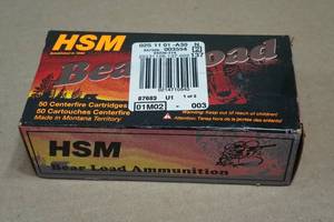 50 HSM Bear Load .44 Mag 305 Gr Lead WFN Ammo