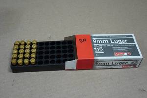 20 Aguila 9mm Luger 115 Gr FMJ Ammo