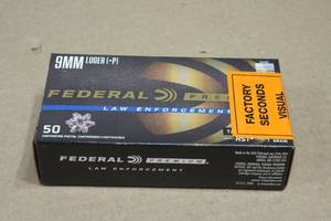 50 Federal Premium LE 9mm Luger P 124 Gr Tactical HST Ammo