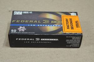 50 Federal Premium LE 9mm Luger P 124 Gr Tactical HST Ammo