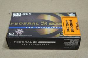 50 Federal Premium LE 9mm Luger P 124 Gr Tactical HST Ammo