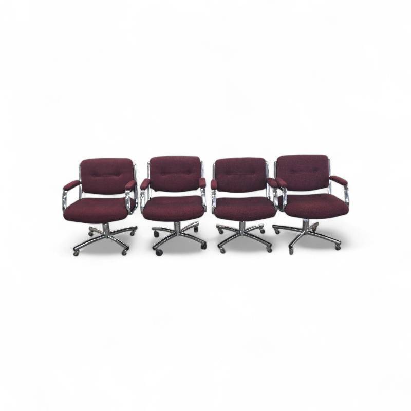 Set of 4 Vintage Steelcase Model 451 designed by Charles Pollock Sets of 4 are selling for $2000