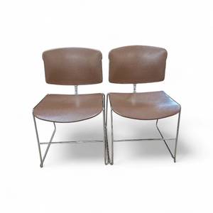 Set of 2 Steelcase Max Stacker Stacking Chairs