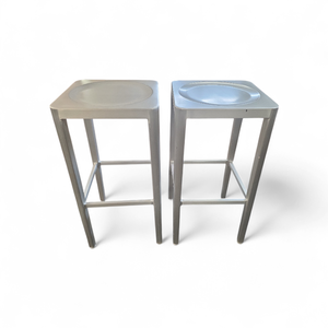 2 Contemporary Metal Stools that retail new for $299