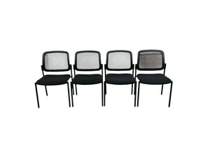 Mesh Black Stackable Chairs