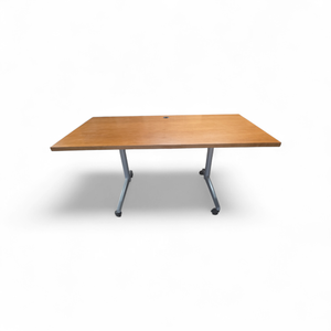 Folding Training Table on Wheels 