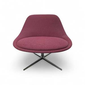Bernhardt Design Chiara Swivel Lounge Chair designed by No Duchaufour-Lawrance Red