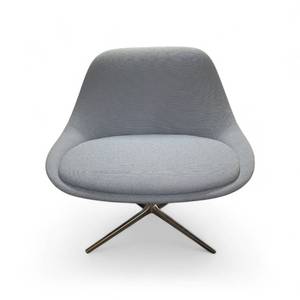 Bernhardt Design Chiara Swivel Lounge Chair designed by No Duchaufour-Lawrance Blue