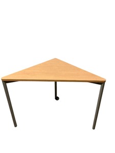 Small Mobile Triangle Shaped Table with Casters