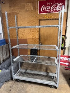 Heavy Duty Adjustable Rolling Shelf