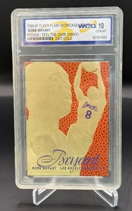 Kobe Bryant 23kt Gold RC Graded 10 Gem Mint 1996-97 Flair Showcase Legacy Feel The Game Limited Edition Basketball Card