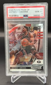 Anthony Edwards RC PSA 10 Gem Mint 2020 Prizm Draft Picks #1 Minnesota Timberwolves Rookie Basketball Card