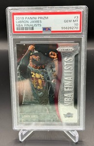 LeBron James PSA 10 Gem Mint 2019 Prizm NBA Finalists #3 Basketball Card