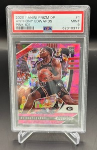 Anthony Edwards RC PSA 9 Mint Pink Ice Prizm 2020 Draft Picks #1 Rookie Minnesota Timberwolves Basketball Card