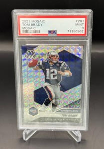 Tom Brady PSA 9 Mint 2021 Mosaic #281 Fooyball Card