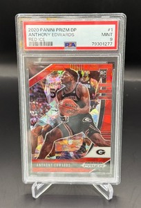 Anthony Edwards RC PSA 9 Mint Red Ice Prizm 2020 Draft Picks #1 Rookie Minnesota Timberwolves Basketball Card