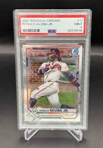 Ronald Acuna Jr. PSA 9 Mint 2021 Bowman Chrome #11 Baseball Card