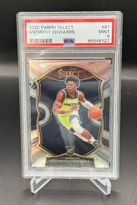 Anthony Edwards PC PSA 9 Mint 2020 Select #61 Rookie Minnesota Timberwolves Basketball Card