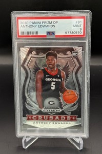 Anthony Edwards RC PSA 9 Mint 2020 Prizm Draft Picks #81 Rookie Minnesota Timberwolves Basketball Card