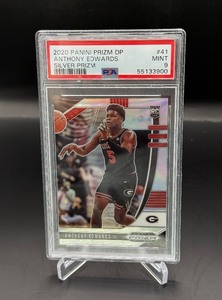 Anthony Edwards RC PSA 9 Mint Silver Prizm 2020 Draft Picks #41 Rookie Minnesota Timberwolves Basketball Card