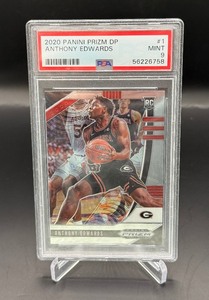Anthony Edwards RC PSA 9 Mint 2020 Prizm Draft Picks #1 Rookie Minnesota Timberwolves Basketball Card