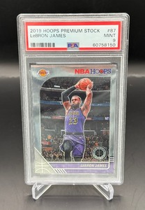 LeBron James PSA 9 Mint 2019 Hoops Premium Stock #87 Basketball Card