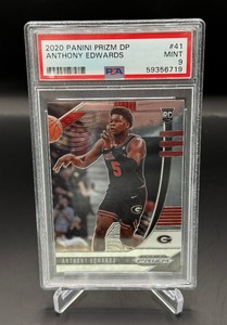 Anthony Edwards RC PSA 9 Mint Silver Prizm 2020 Draft Picks #41 Rookie Minnesota Timberwolves Basketball Card