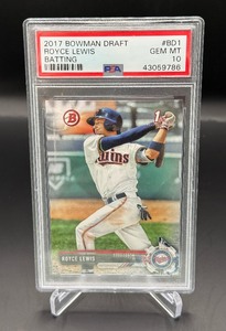 Royce Lewis PSA 10 Gem Mint 2017 Bowman Draft #BD1 Minnesota Twins Baseball Card