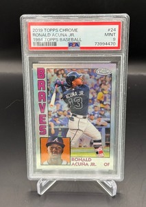 Ronald Acuna Jr. PSA 9 Mint 2019 Topps Chrome #24 Baseball Card