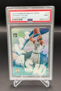 Jayson Tatum PSA 9 Mint 2020 Donruss Optic Splash Holo #14 Basketball Card