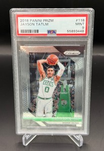 Jayson Tatum PSA 9 Mint 2018 Prizm #118 Basketball Card